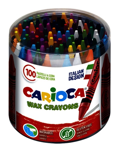 [1386807] Waskrijt Carioca Maxi pot á 100 stuks assorti