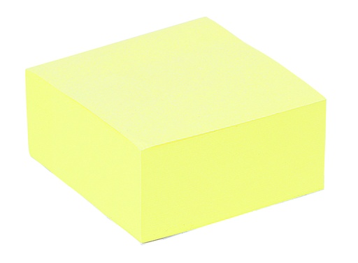 [392385] Bloc mémos Quantore 76x76mm 400 jaune 400 feuilles