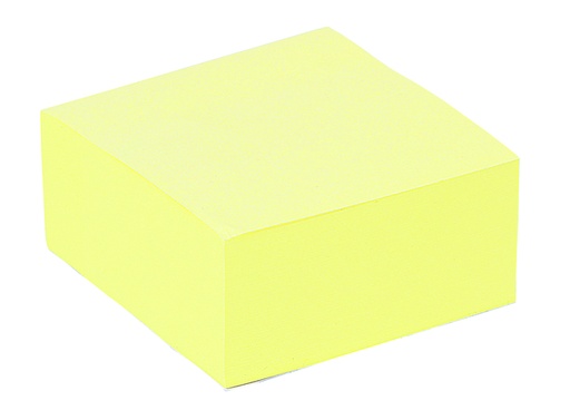 [392385] Bloc mémos Quantore 76x76mm jaune 400 feuilles