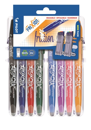 [1000148] Roller PILOT FriXion Set2Go Medium assorti 8 pièces