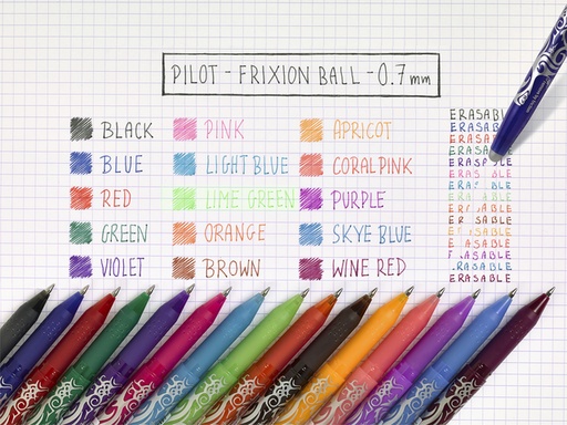 [1000140] Roller PILOT FriXion Medium rouge bordeaux