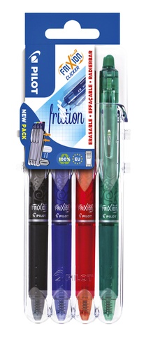 [1000150] Rollerpen PILOT friXion clicker medium basis assortt Set2Go à  4 stuks