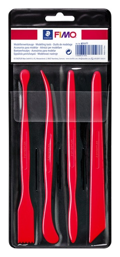 [1386967] Boetseerhoutjes Fimo Staedtler kunststof blister à 4 stuks
