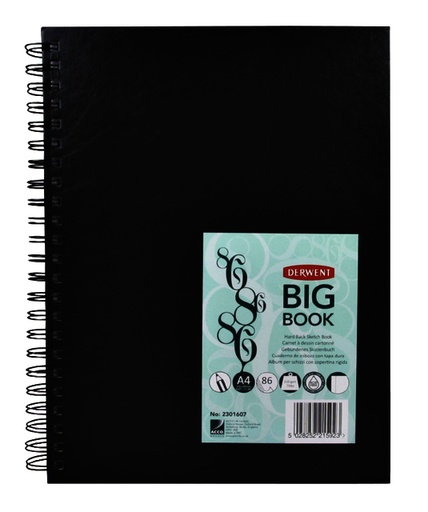 [1387077] Bloc croquis Derwent Big Book A4 couverture rigide