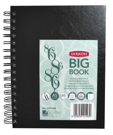 [1387078] Bloc croquis Derwent Big Book A5 couverture rigide