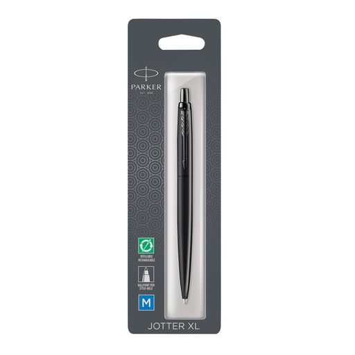 [1000256] Balpen Parker Jotter XL Monochrome black medium blister à 1 stuk