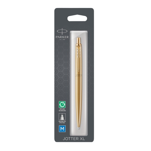 [1000257] Stylo bille Parker Jotter XL Monochrome Gold Medium blister