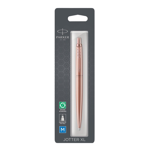 [1000258] Stylo bille Parker Jotter XL Monochrome Pink Gold Medium blister