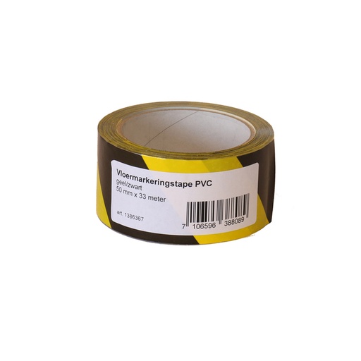 [1386367] Vloermarkeringstape IEZZY 50mmx33m zwart/geel
