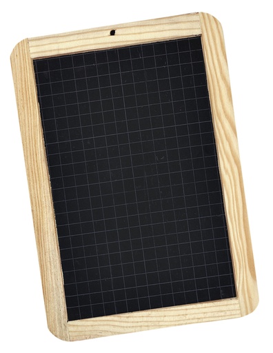 [1386283] Krijtbord Giotto houten frame 180x260mm geruit zwart