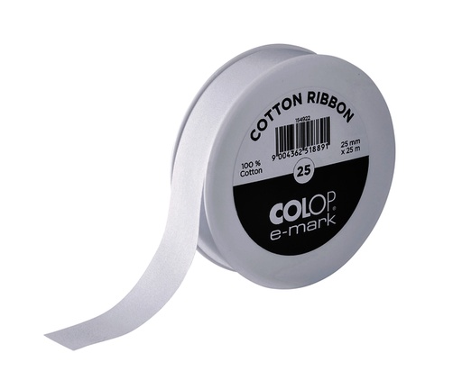[1386896] Ruban Colop e-mark 25mmx25m blanc