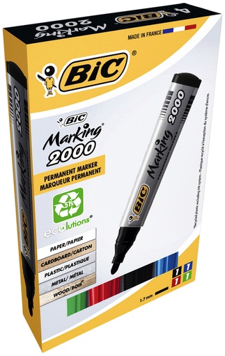 [1388080] Feutre BIC 2000 ECOlutions ogive Large assorti boîte 4 pièces