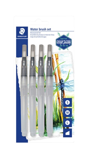 [1387692] Pinceau à réservoir d'eau Staedtler set 4 largeurs