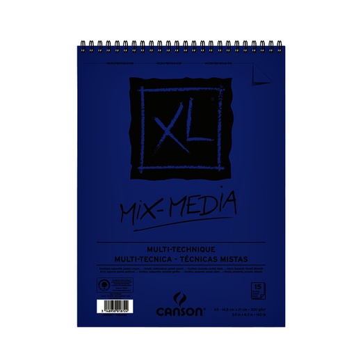 [1386461] Bloc aquarelle Canson XL A5 15 feuilles 300g spirale