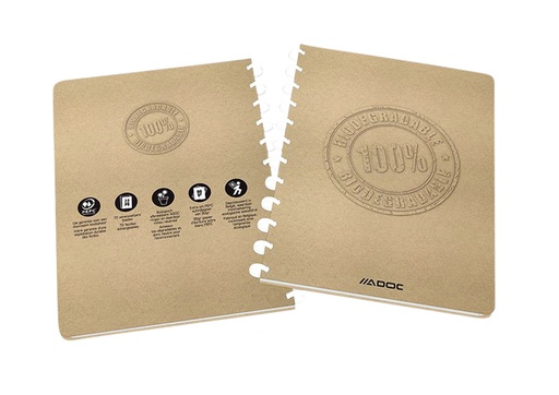 [1388121] Cahier ADOC BIO A4 carreau 5x5mm 144 pages 90g kraft