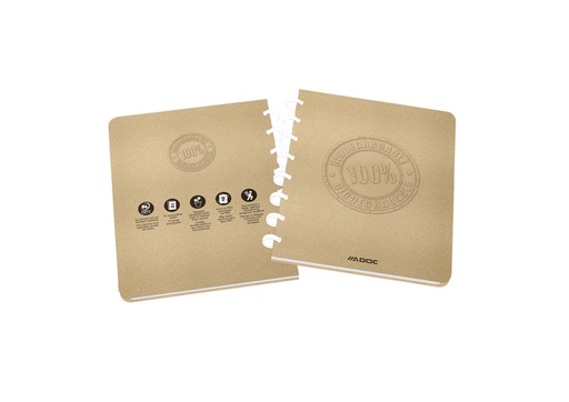 [1388122] Cahier ADOC BIO A5 carreau 5x5mm 144 pages 90g kraft
