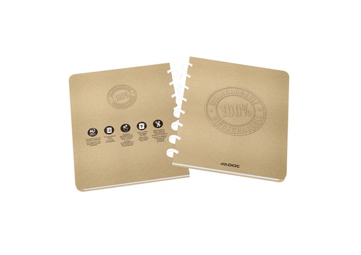 [1388134] Cahier ADOC BIO A5 ligné 144 pages 90g kraft