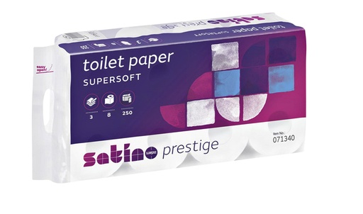 [1386032] Papier toilette Satino Prestige MT1 071340 3 épaisseurs 250 feuilles blanc