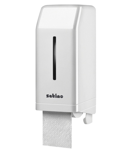 [1386040] Distributeur papier toilette Satino JT3 332540 Système rouleau Duo blanc