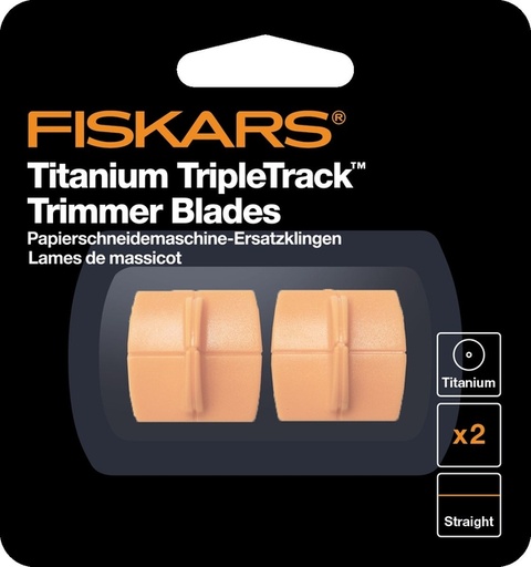 [1386007] Lame de réserve Fiskars Triple Track Titanium set 2 pièces orange
