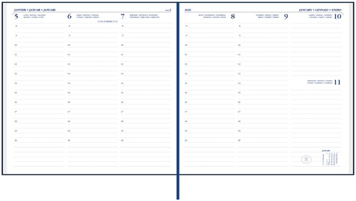 [1000328] Agenda 2026 Ryam Carré Mundior 7dagen/2pagina's zwart