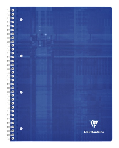 [1388342] Collegeblok Clairefontaine Studium A4+ ruit 5x5mm 4-gaats 80 pagina's assorti