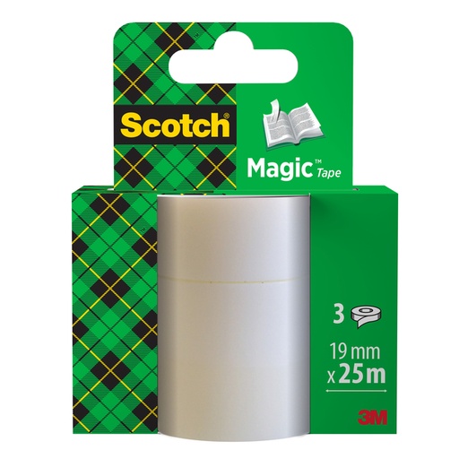 [1388451] Ruban adhésif Scotch Magic 819 19mmx25m invisible 3 rouleaux