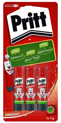 [1388435] Bâton de colle Pritt Stick Original 11g blister 3 pièces
