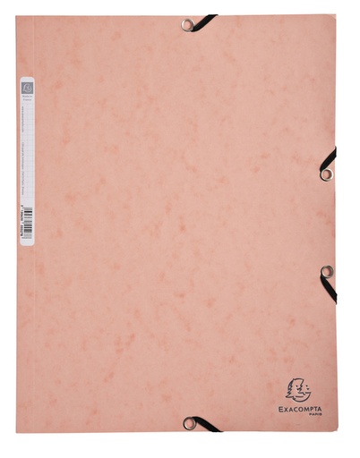 [1388339] Elastomap Exacompta Aquarel A4 3 kleppen 400gr glanskarton roze