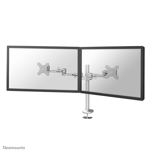 [418422] Monitorarm Neomounts D935DG 2x10-27" doorvoer zilvergrijs