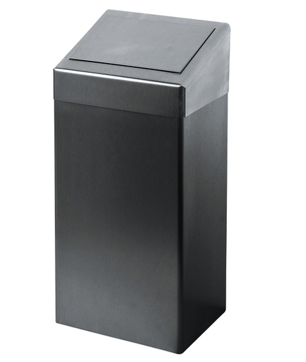 [1388545] Poubelle Euro 438495 fermeture automatique 50 litres argent