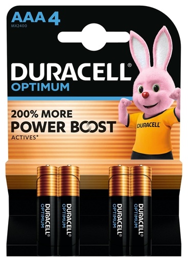 [1387935] Pile Duracell Optimum 4x AAA