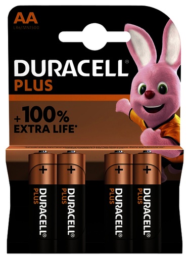 [1388140] Batterij Duracell Plus 4xAA