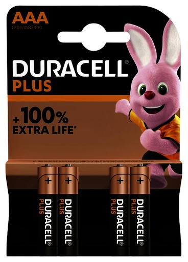 [1388139] Batterij Duracell Plus 4xAAA