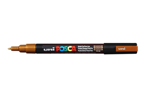 [1386104] Marqueur peinture Posca PC3M Fin bronze