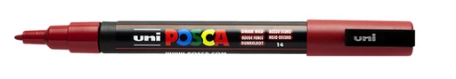 [1386134] Paintmarker Uni POSCA PC3M fijn donkerrood