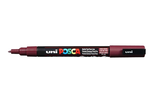 [1386147] Paintmarker Uni POSCA PC3M fijn wijnrood