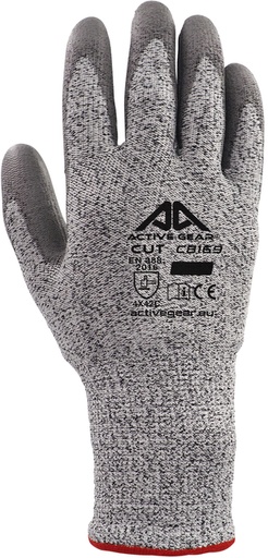 [1388528] Handschoen ActiveGear snijbestendig grijs 9/L