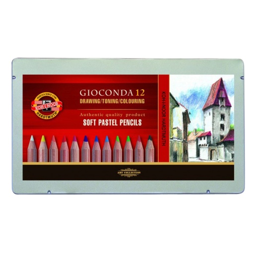 [1387921] Crayon pastel Koh-I-Noor gioconda 12 pièces assorti