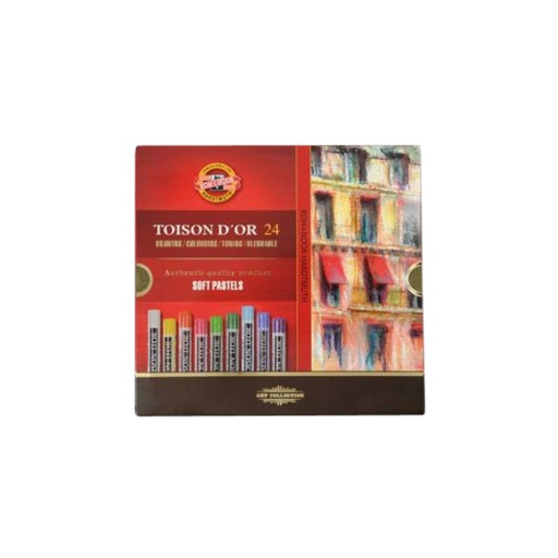 [1387936] Pastelkrijt Koh-I-Noor Toison 8514 rond 24 stuks assorti