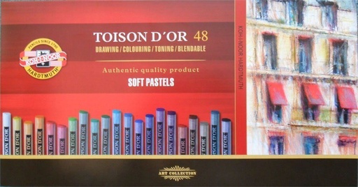 [1387964] Pastelkrijt Koh-I-Noor Toison 8516 rond 48 stuks assorti