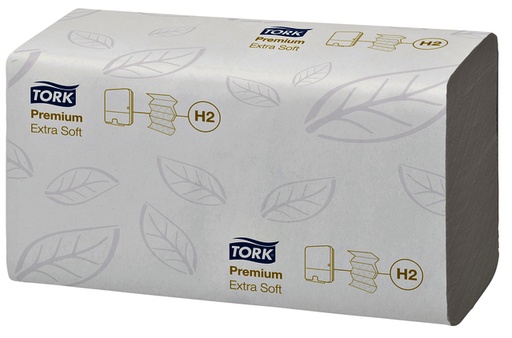 [1388425] Essuie-mains Tork H2 Xpress Premium Multifold 600297 2 épaisseurs 212x340mm blanc 7x 100 pièces