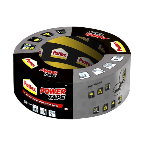 [1388426] Plakband Pattex Power Tape 50mmx50m grijs