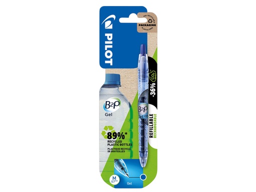 [1388385] Stylo gel PILOT B2P Begreen Medium bleu 1 pièce