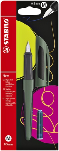 [1388676] Stylo plume Stabilo Flow Sporty forest