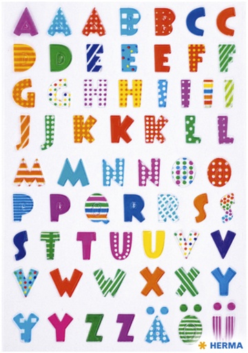 [1388909] Etiquette HERMA Stone lettres colorées