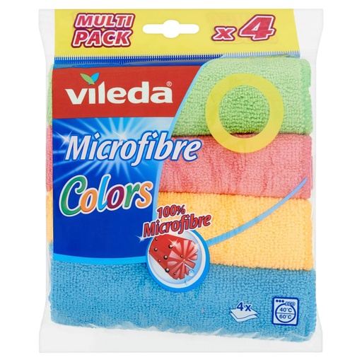 [1389077] Chiffon microfibre Vileda paquet de 4 pièces