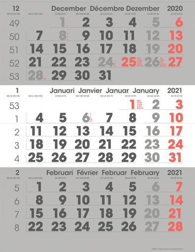 [1388877] 3-Maandkalender 2025 INNI Manager compact-formaat