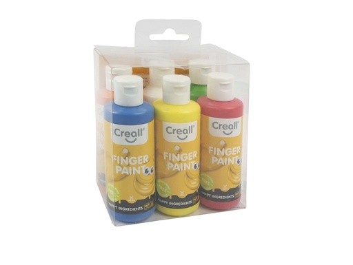 [1388245] Peinture aux doigts Creall Happy 6 couleurs 80ml