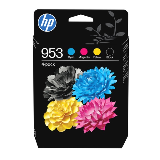 [1391590] Inktcartridge HP 6ZC69AE 953 zwart + 3 kleuren